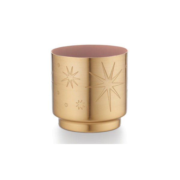 Pink Pine Brass Candle