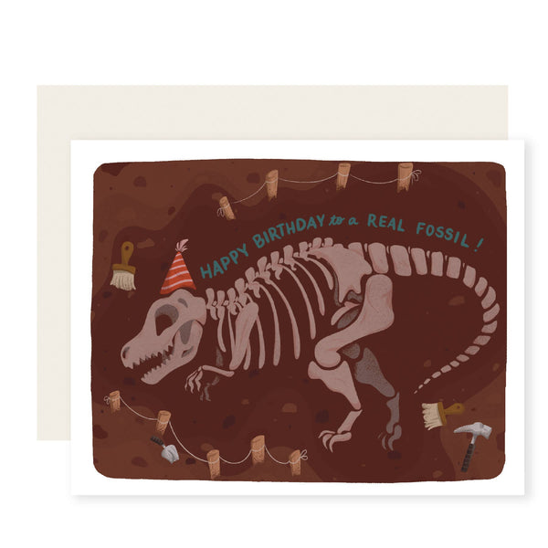 Dinosaur Fossil Birthday Card