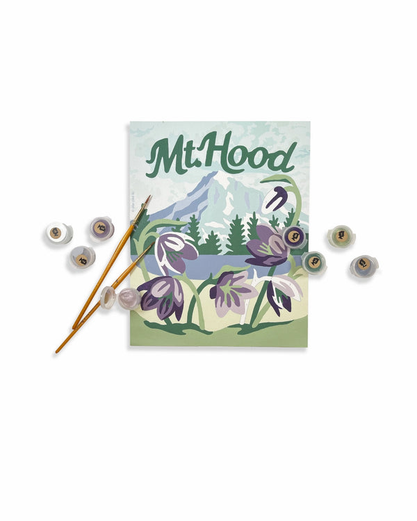 Mt. Hood with Fritillaria Paint-by-Number Kit