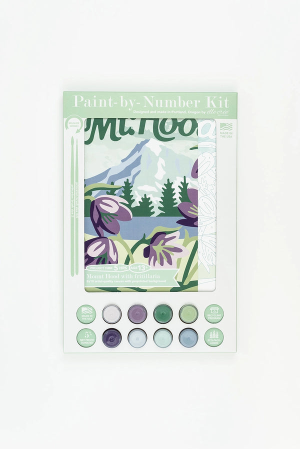 Mt. Hood with Fritillaria Paint-by-Number Kit