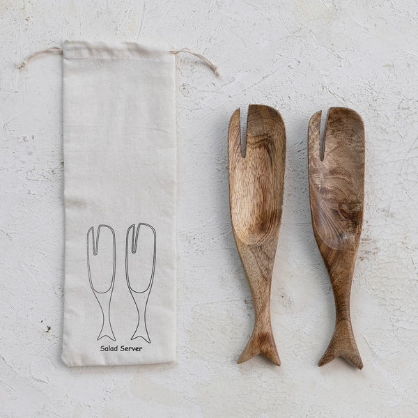 Moby Salad Servers w/ Bag