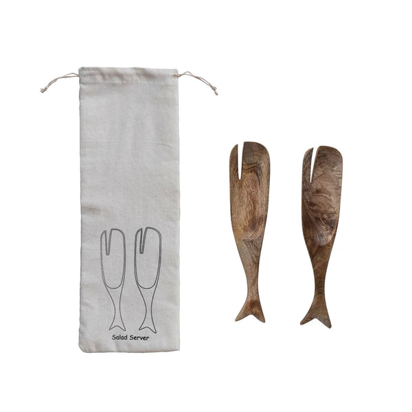 Moby Salad Servers w/ Bag